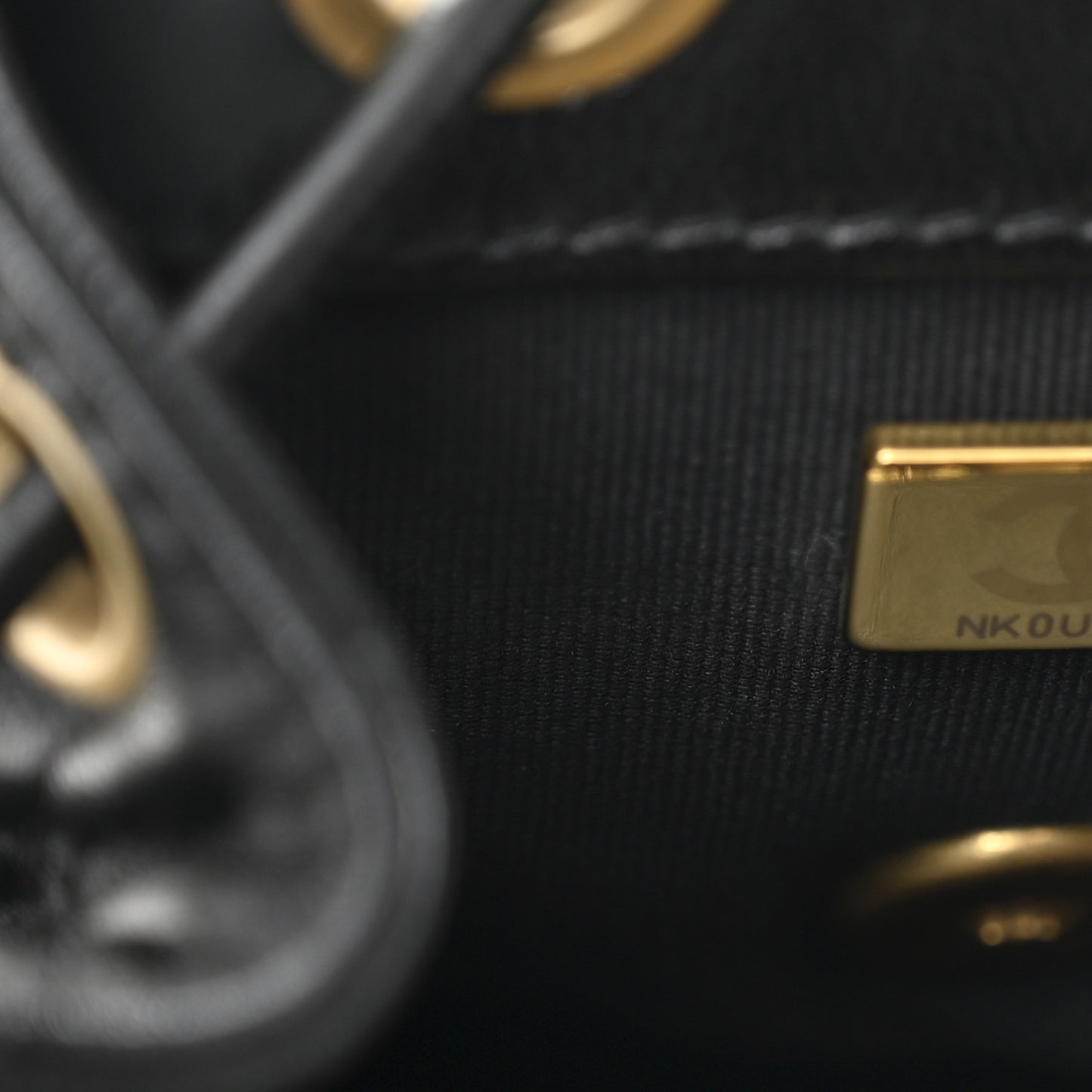 Lambskin Quilted Logo Mini Backpack Black