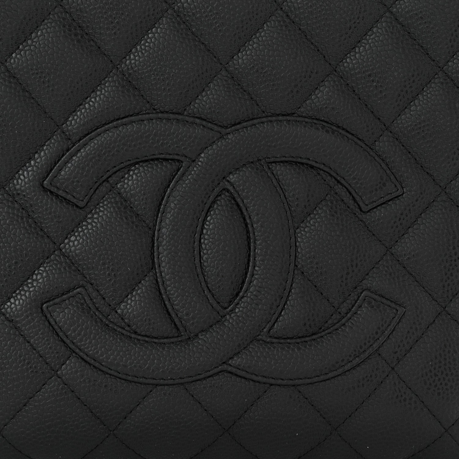 Chanel Caviar Quilted Petit Shopping Tote PST Black 7 of 10