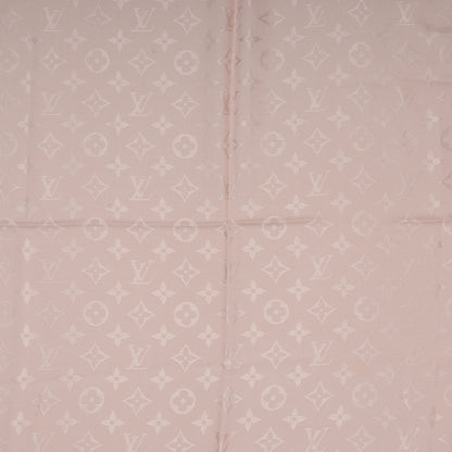 Louis Vuitton Wool Silk Monogram Shawl Rose Petale 4 of 5