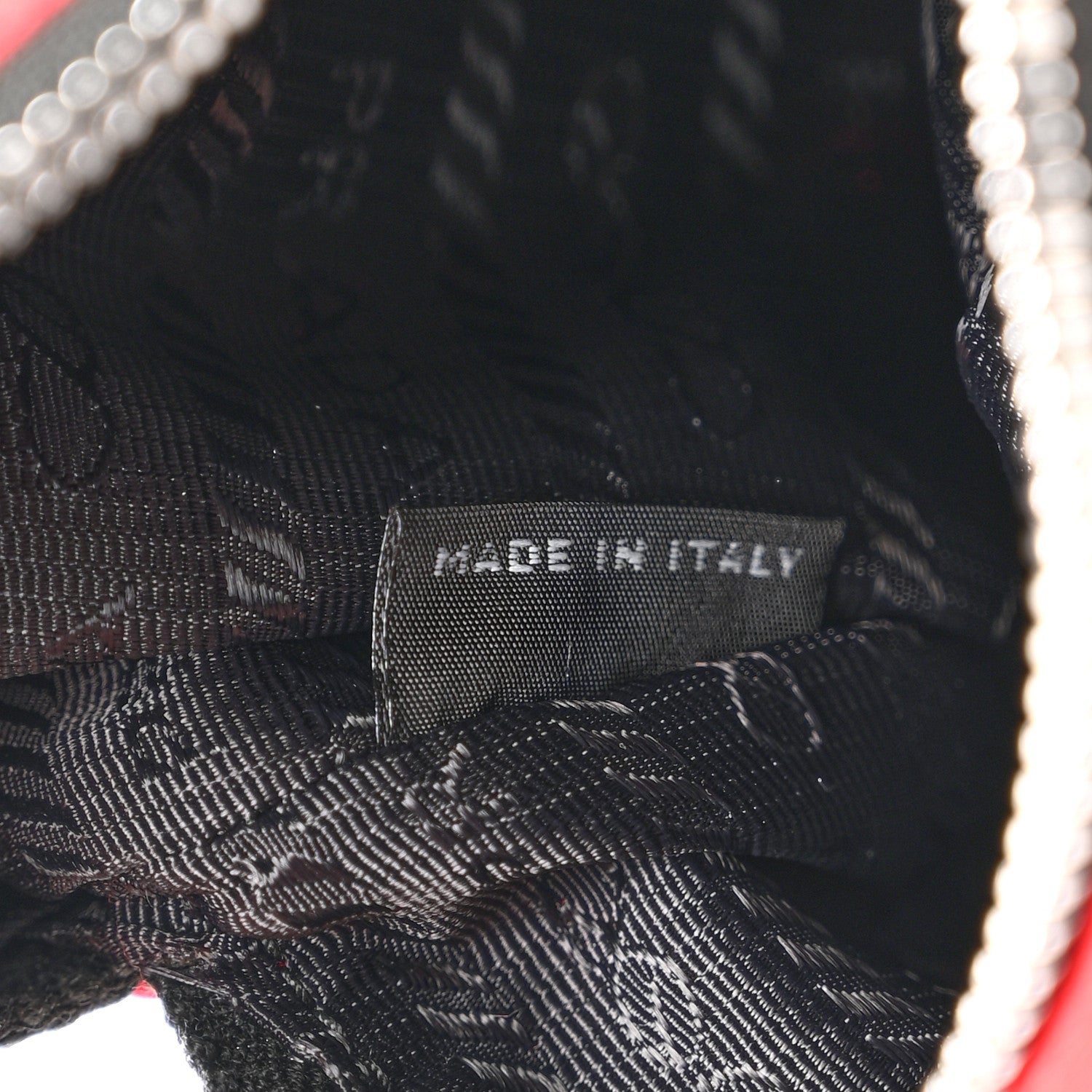 Prada Tessuto Nylon Wrist Pouch Rosso 7 of 7