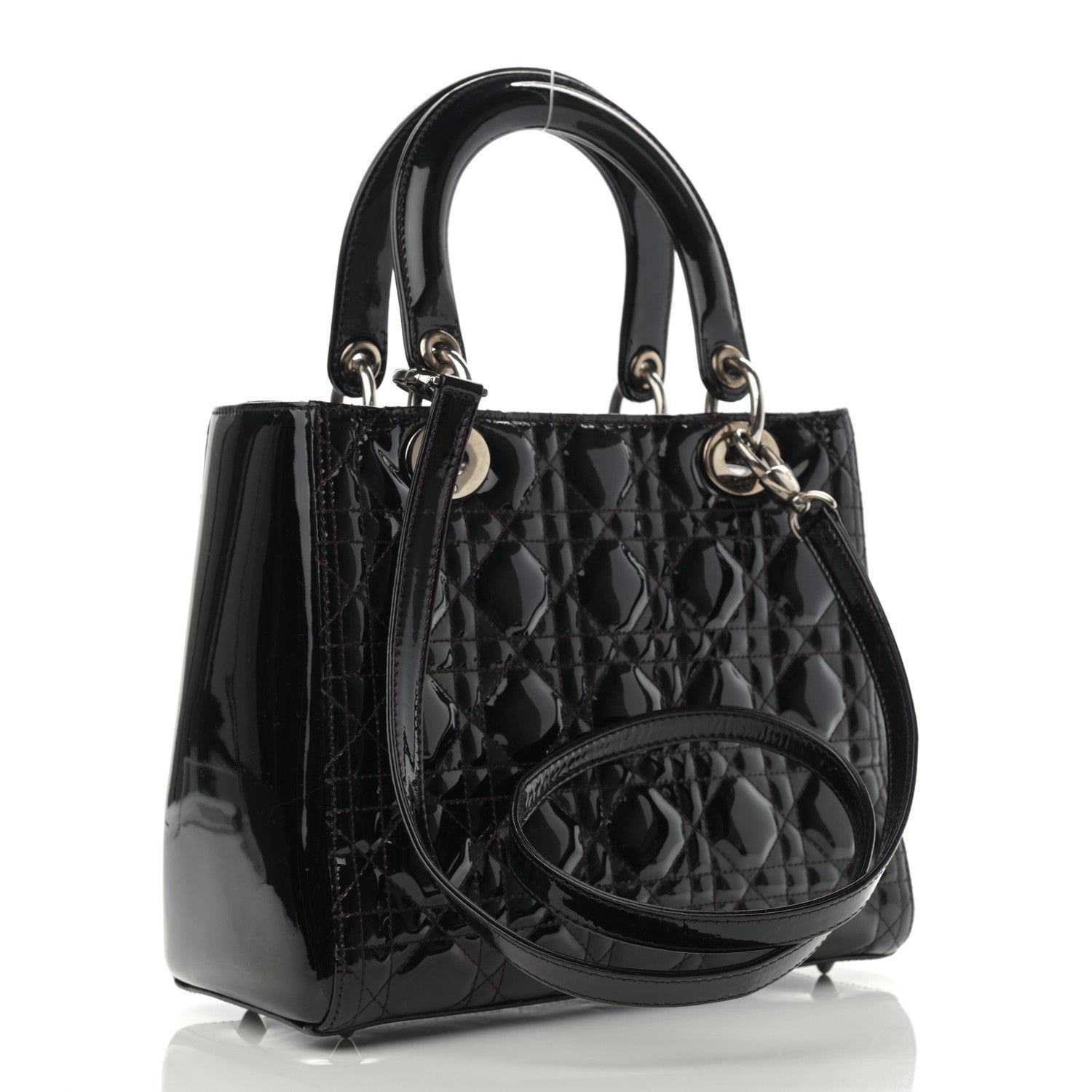 Christian Dior Patent Cannage Medium Lady Dior Black 3 of 11