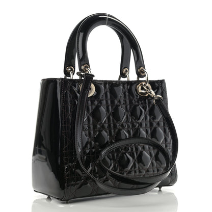 Christian Dior Patent Cannage Medium Lady Dior Black 3 of 11