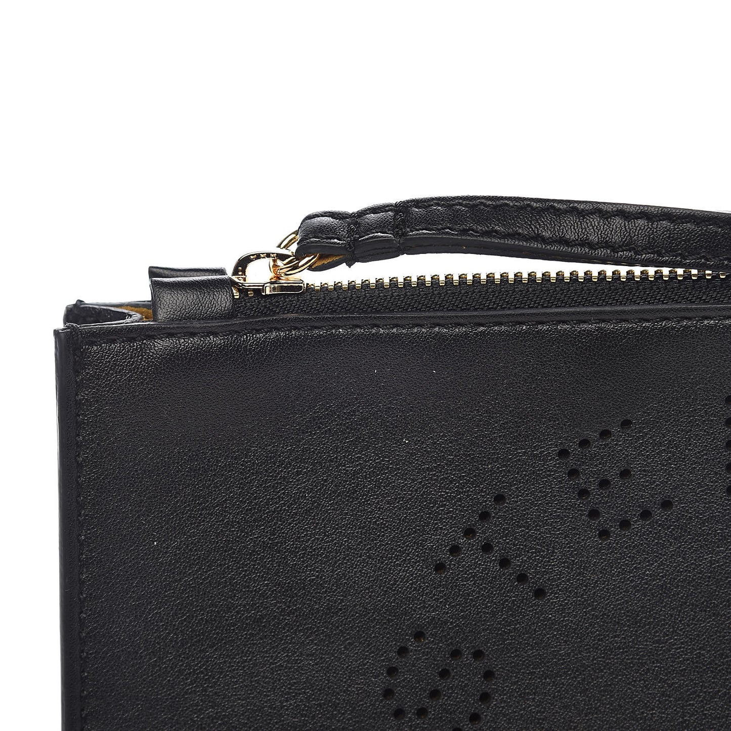 Alter Nappa Perforated Logo Pouch Black