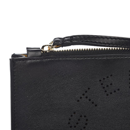 Stella McCartney Alter Nappa Perforated Logo Pouch Black 8 of 9