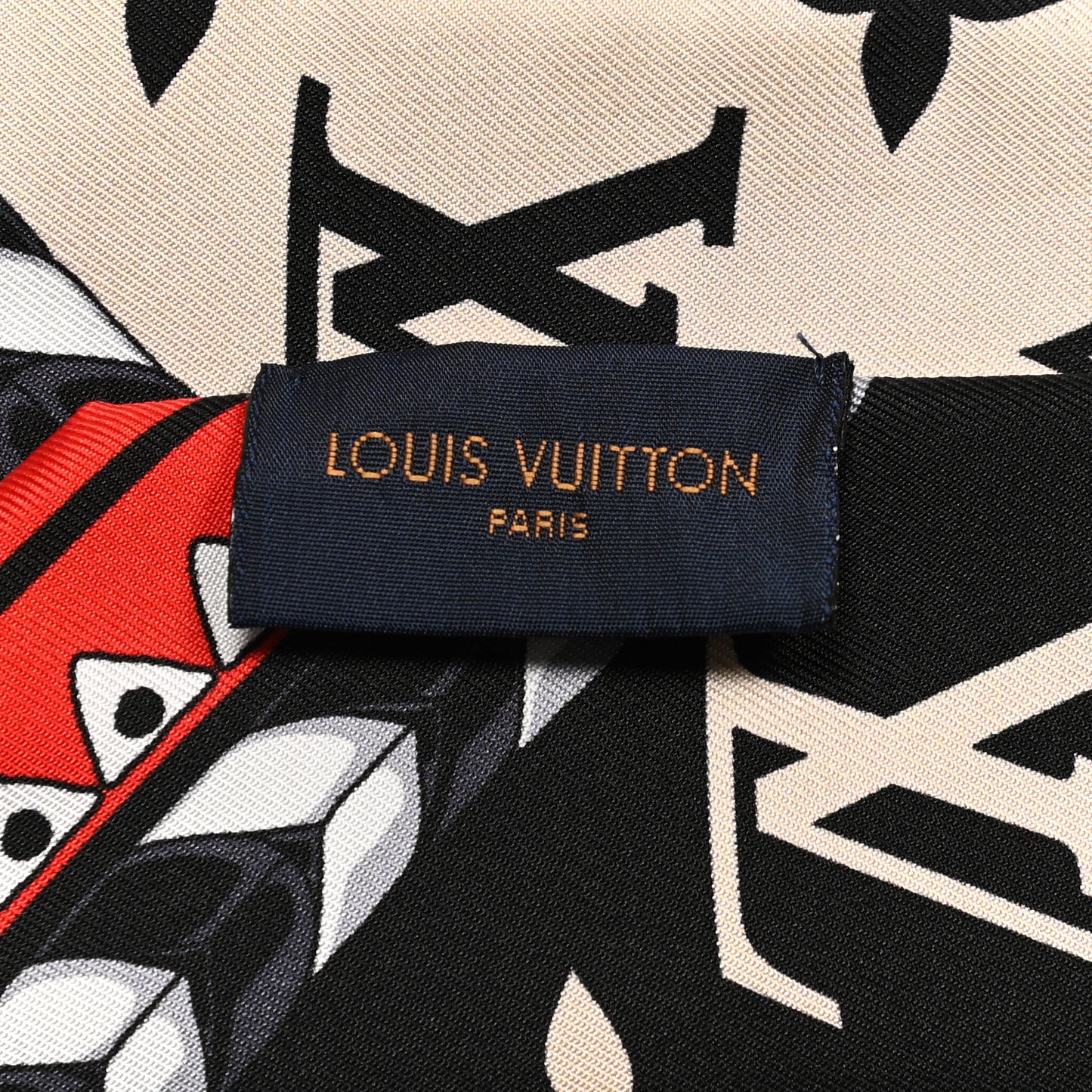 Silk Monogram LV Crafty Bi Color BB Bandeau Black Cream