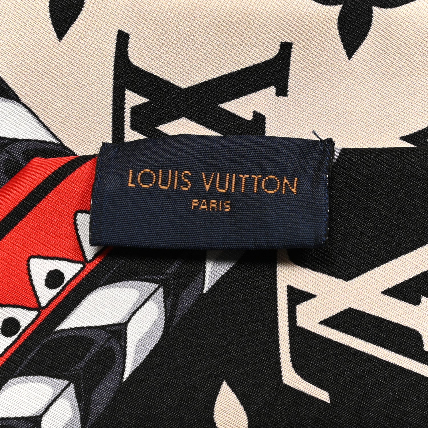 Louis Vuitton Silk Monogram LV Crafty Bi Color BB Bandeau Black Cream 3 of 4
