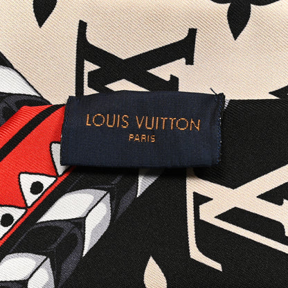 Louis Vuitton Silk Monogram LV Crafty Bi Color BB Bandeau Black Cream 3 of 4