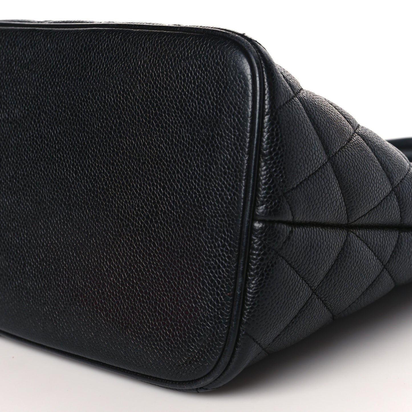 Caviar Quilted Medallion Tote Black