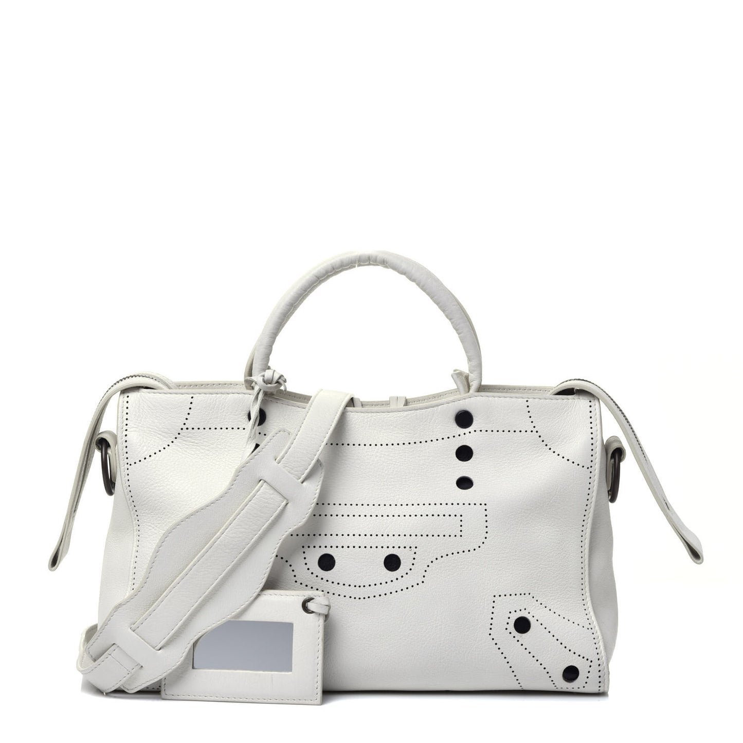 Veau Soyeux Perforated Blackout Hardware S City White