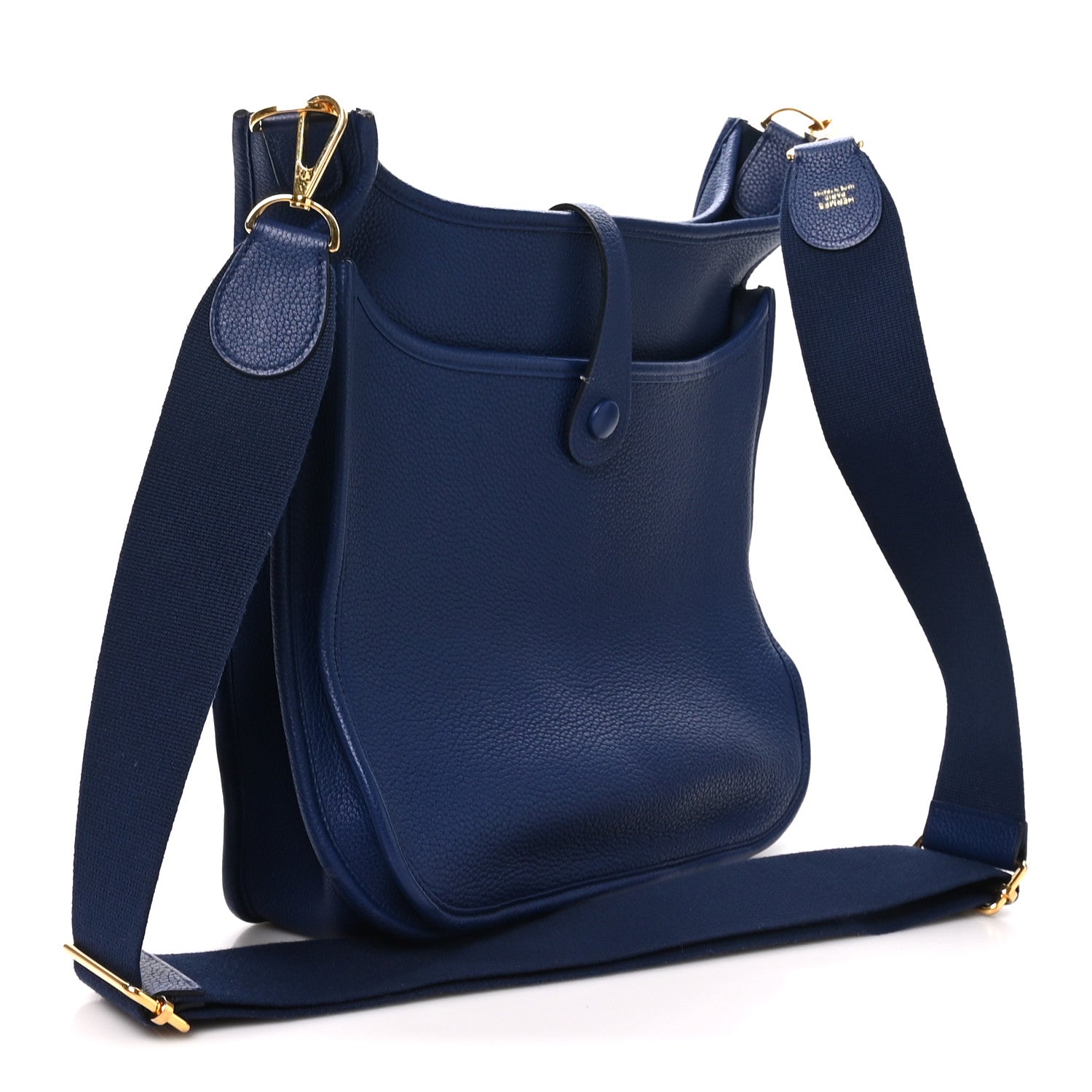 Hermes Taurillon Clemence Evelyne III PM Bleu Encre 3 of 10