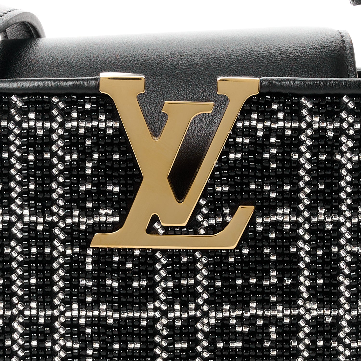 Louis Vuitton Bead Satin Embroidered Mini Capucines Black 7 of 10