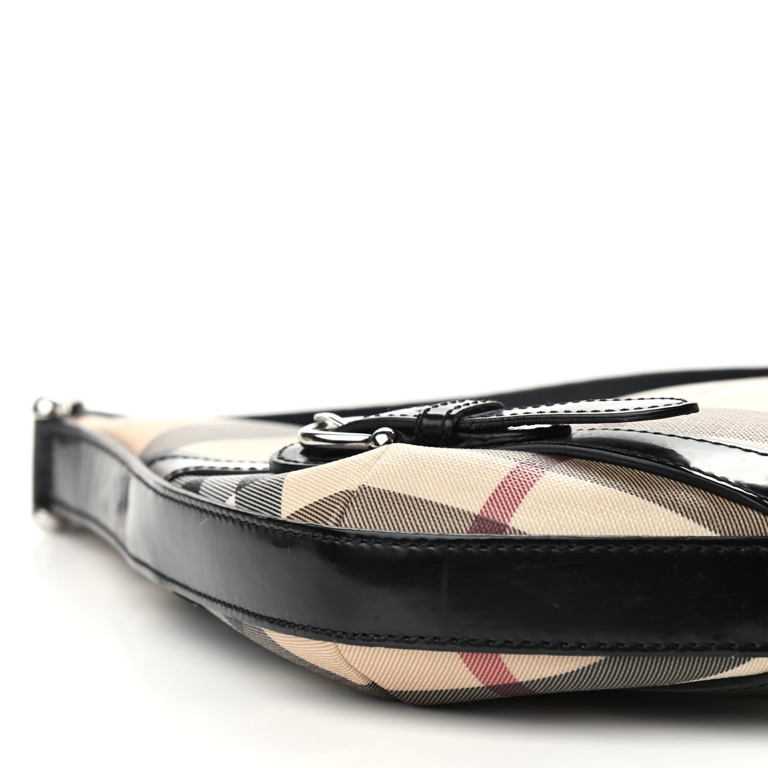 Burberry Supernova Check Buckle Hobo Black 5 of 13