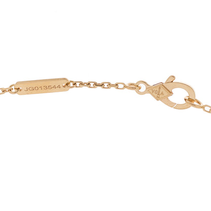 Van Cleef & Arpels 18K Rose Gold Diamond Vintage Alhambra Pendant Necklace 5 of 6