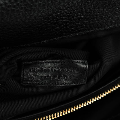 Saint Laurent Grained Calfskin Medium Moujik Top Handle Bag Black 7 of 7