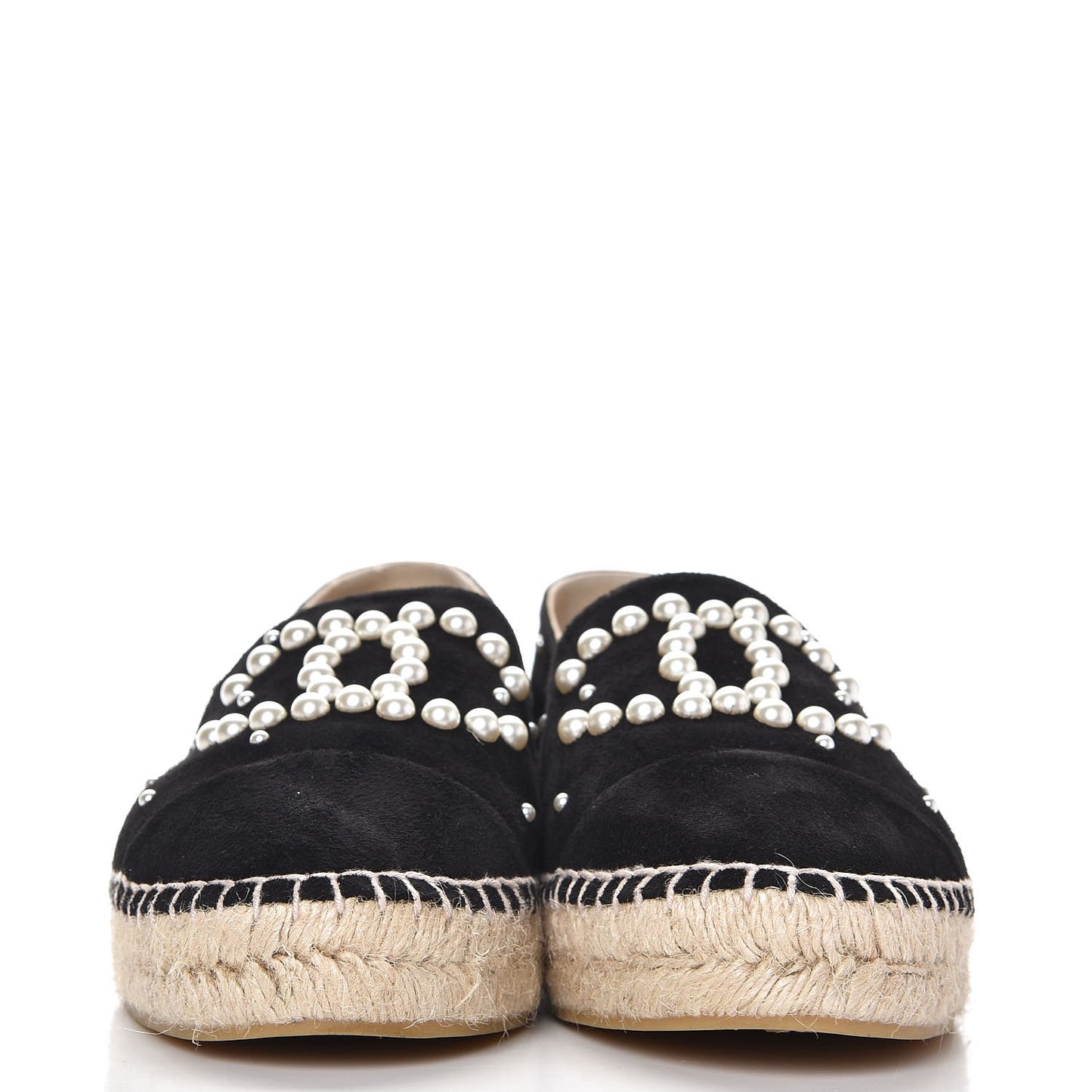 Suede Pearl CC Espadrilles 40 Black