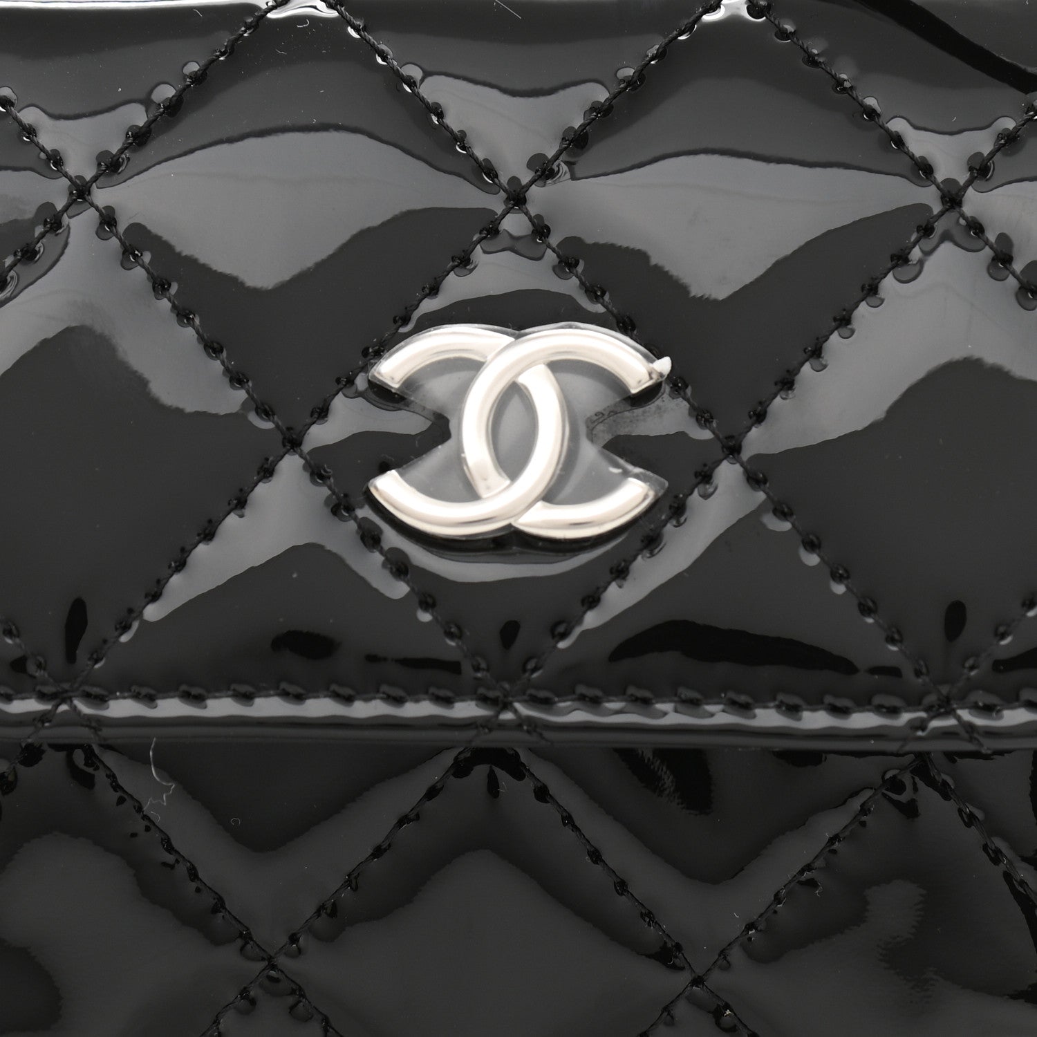 Chanel Patent Quilted Belt In Love Double Mini Flap Waist Bag Black Pink 10 of 15