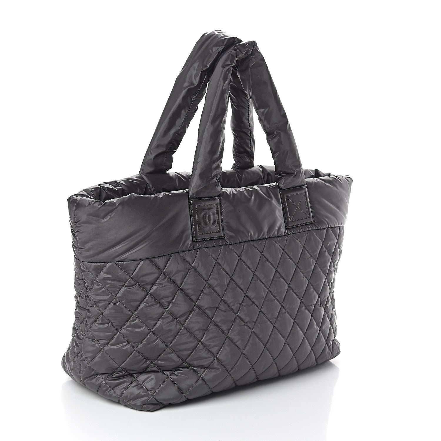 Chanel Nylon Quilted Large Coco Cocoon Tote Grey 2 of 8