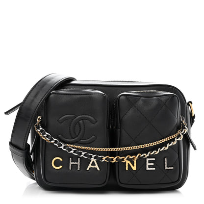 Chanel Calfskin Quilted Small Camera Case Black 1 of 12