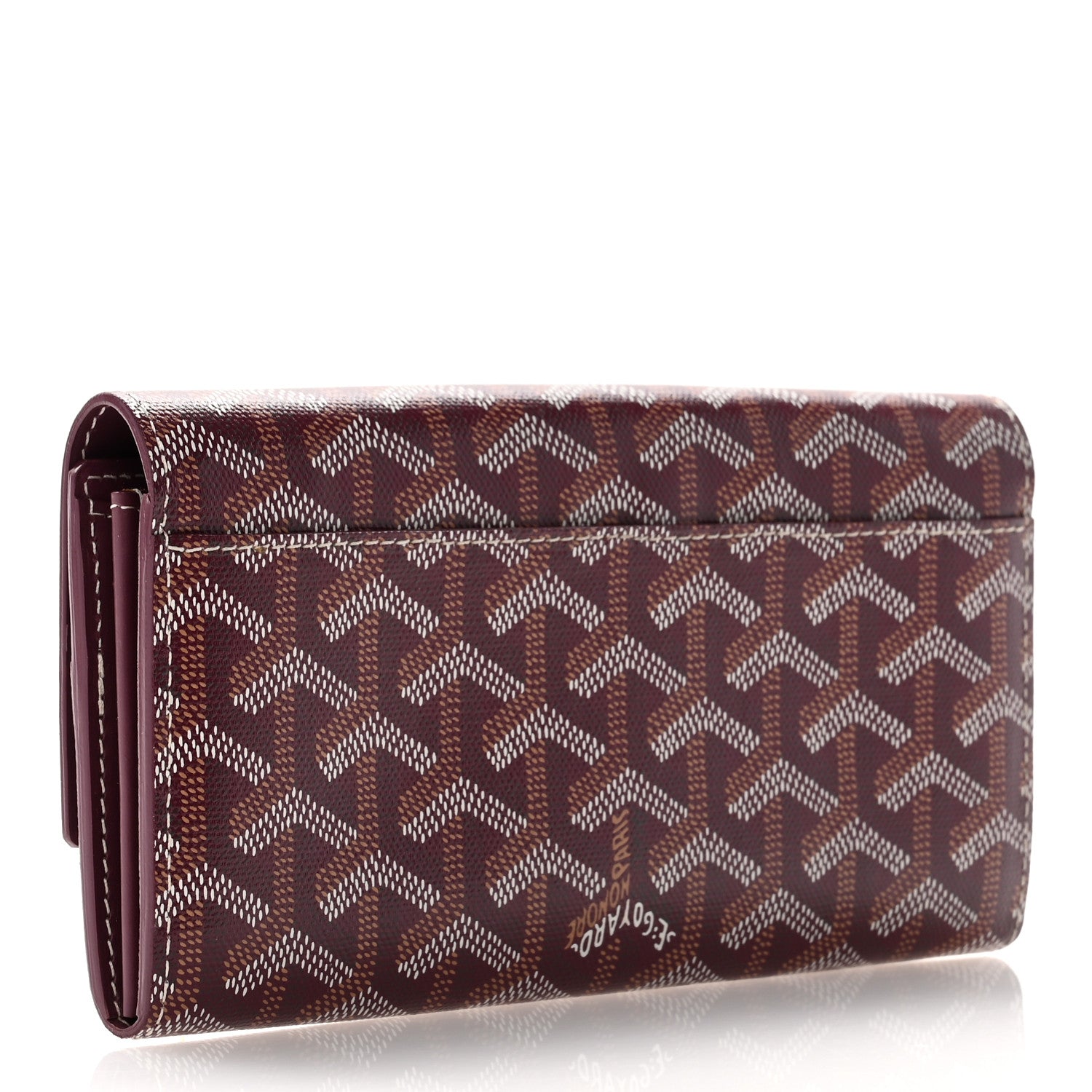 Goyard Goyardine Varenne Long Wallet Burgundy 3 of 8