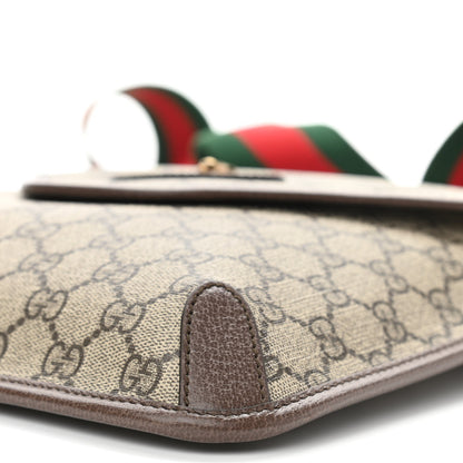Gucci GG Supreme Monogram Web Medium Neo Vintage Flap Messenger Bag Beige New Acero 10 of 10