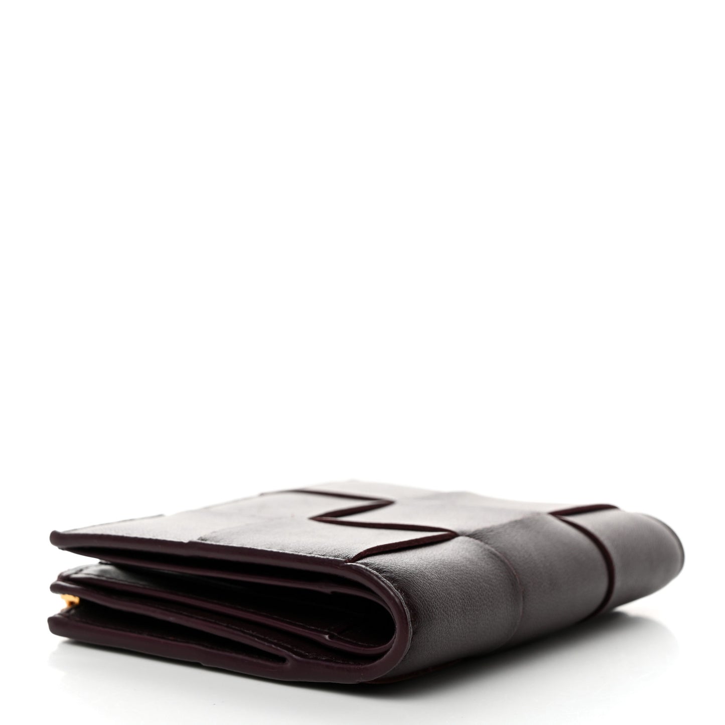 Nappa Maxi Intrecciato Small Bi-Fold Zip Wallet Grape