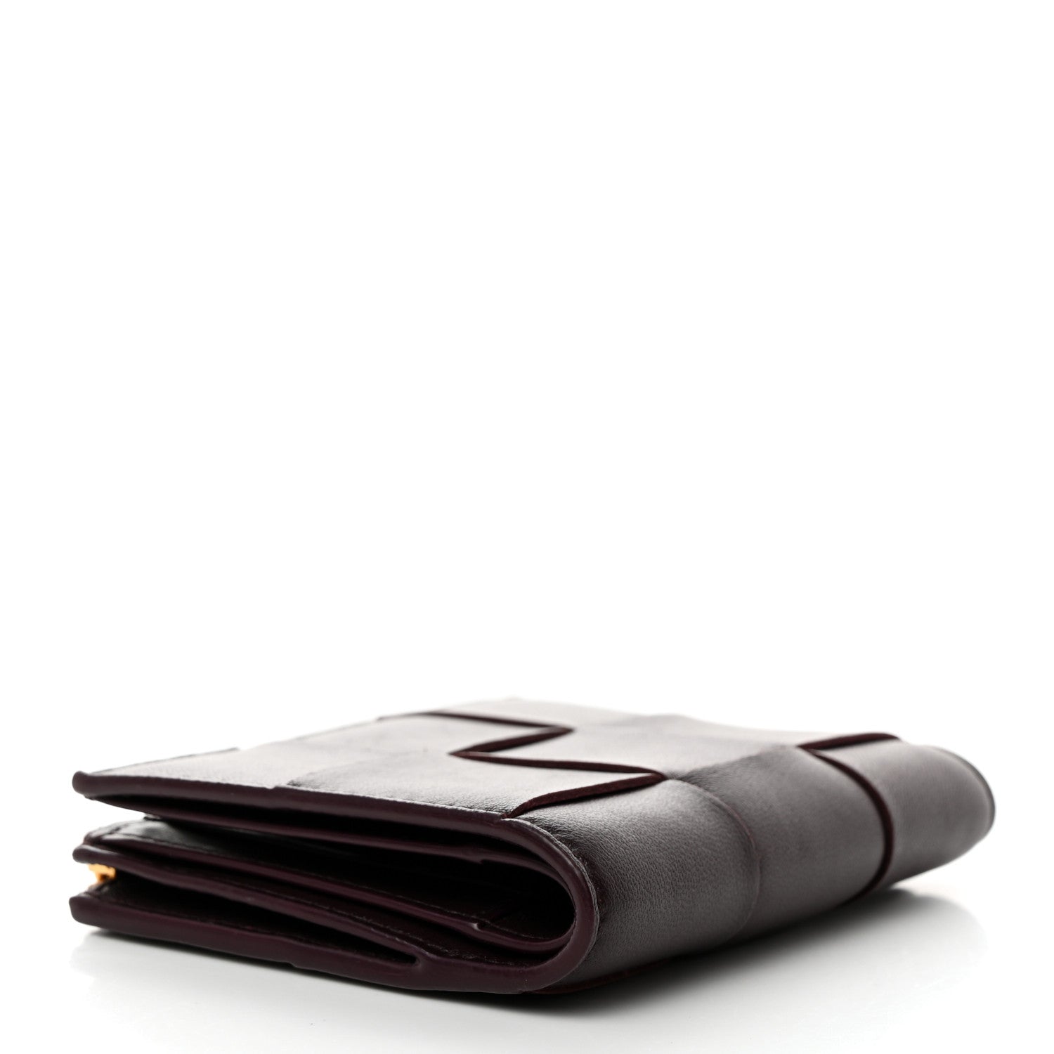 Bottega Veneta Nappa Maxi Intrecciato Small Bi-Fold Zip Wallet Grape 4 of 6