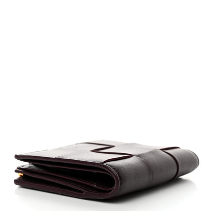 Bottega Veneta Nappa Maxi Intrecciato Small Bi-Fold Zip Wallet Grape 4 of 6