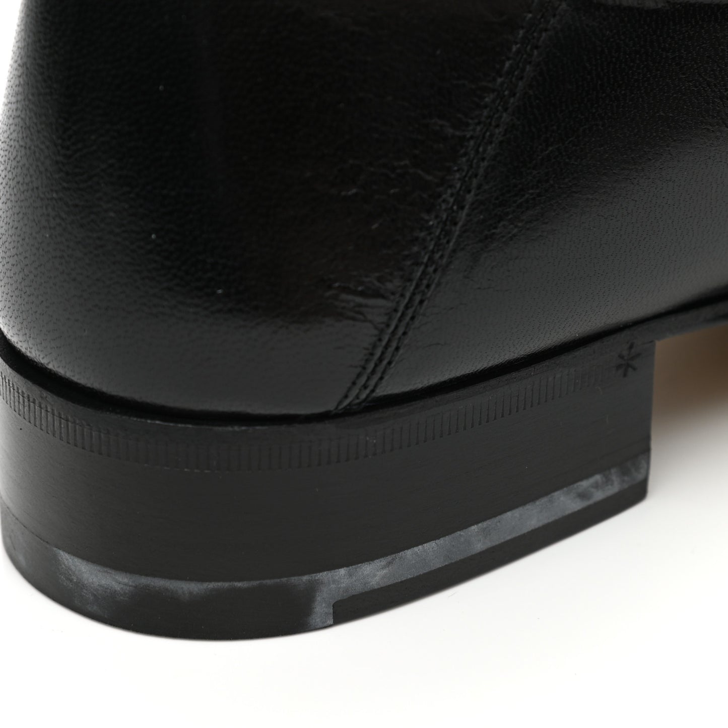 Goatskin Womens Horsebit Mid-Heel Loafers 40 Black