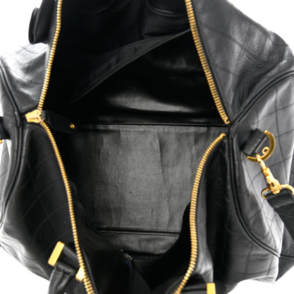 Chanel Calfskin Stitched Duffel Bag Black 4 of 12