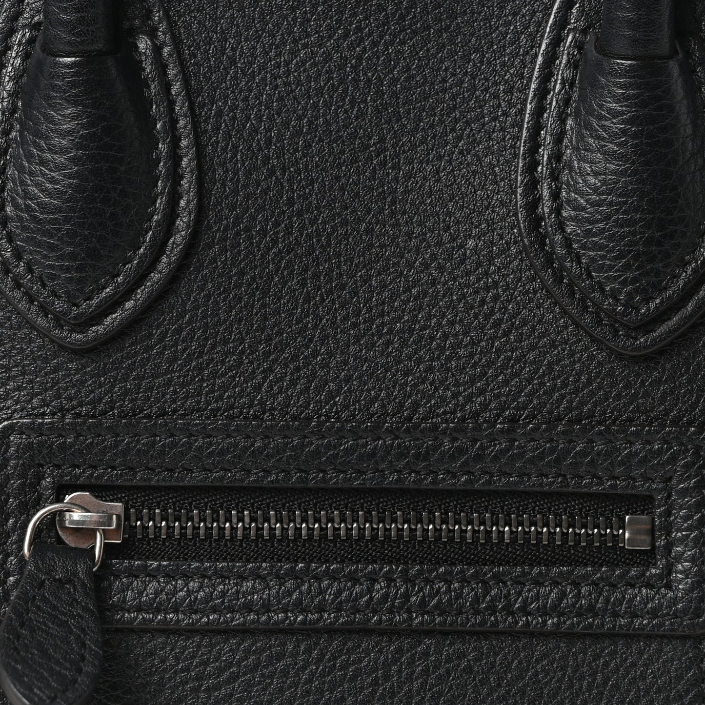 Drummed Calfskin Nano Luggage Black