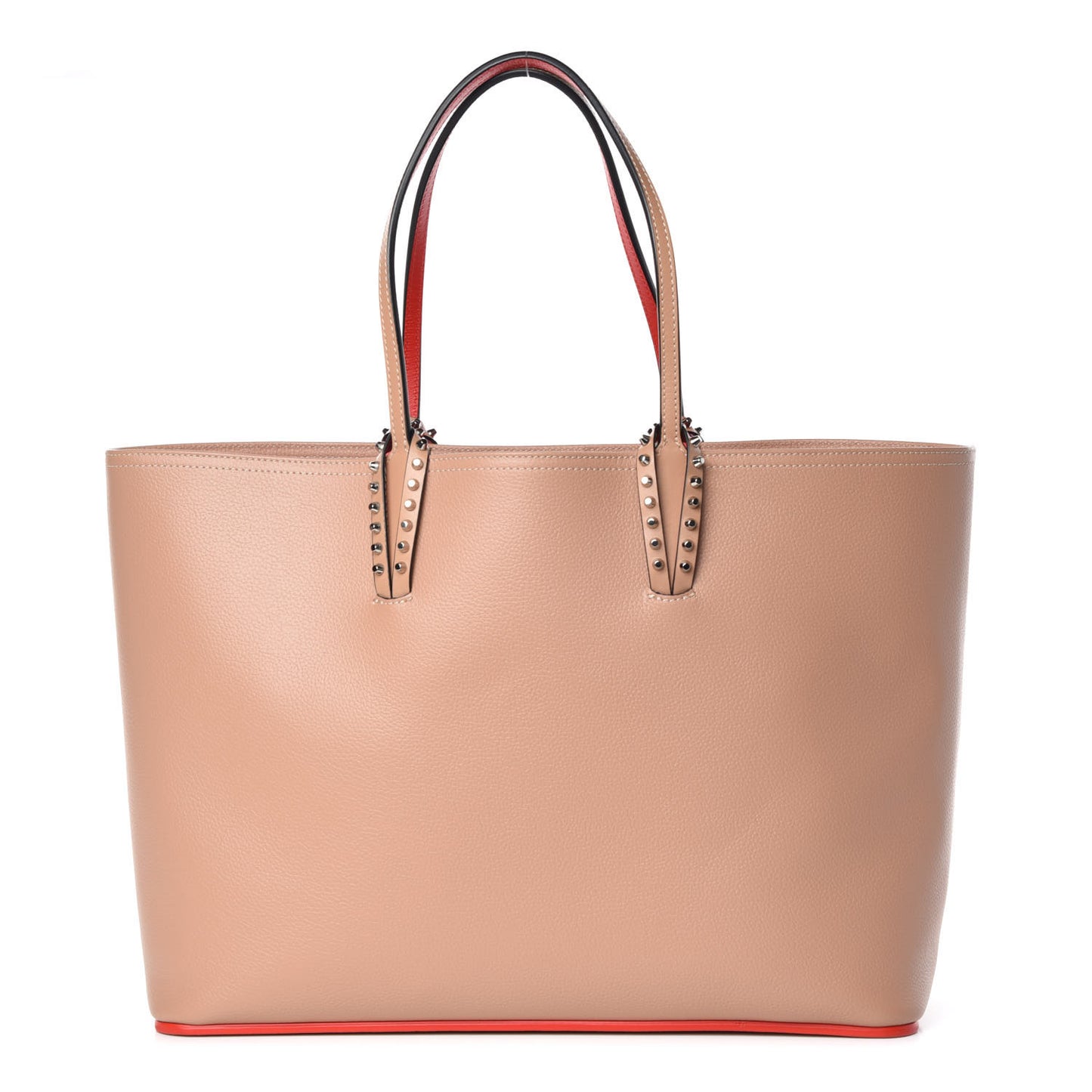 Calfskin Spikes East West Cabata Tote Nude
