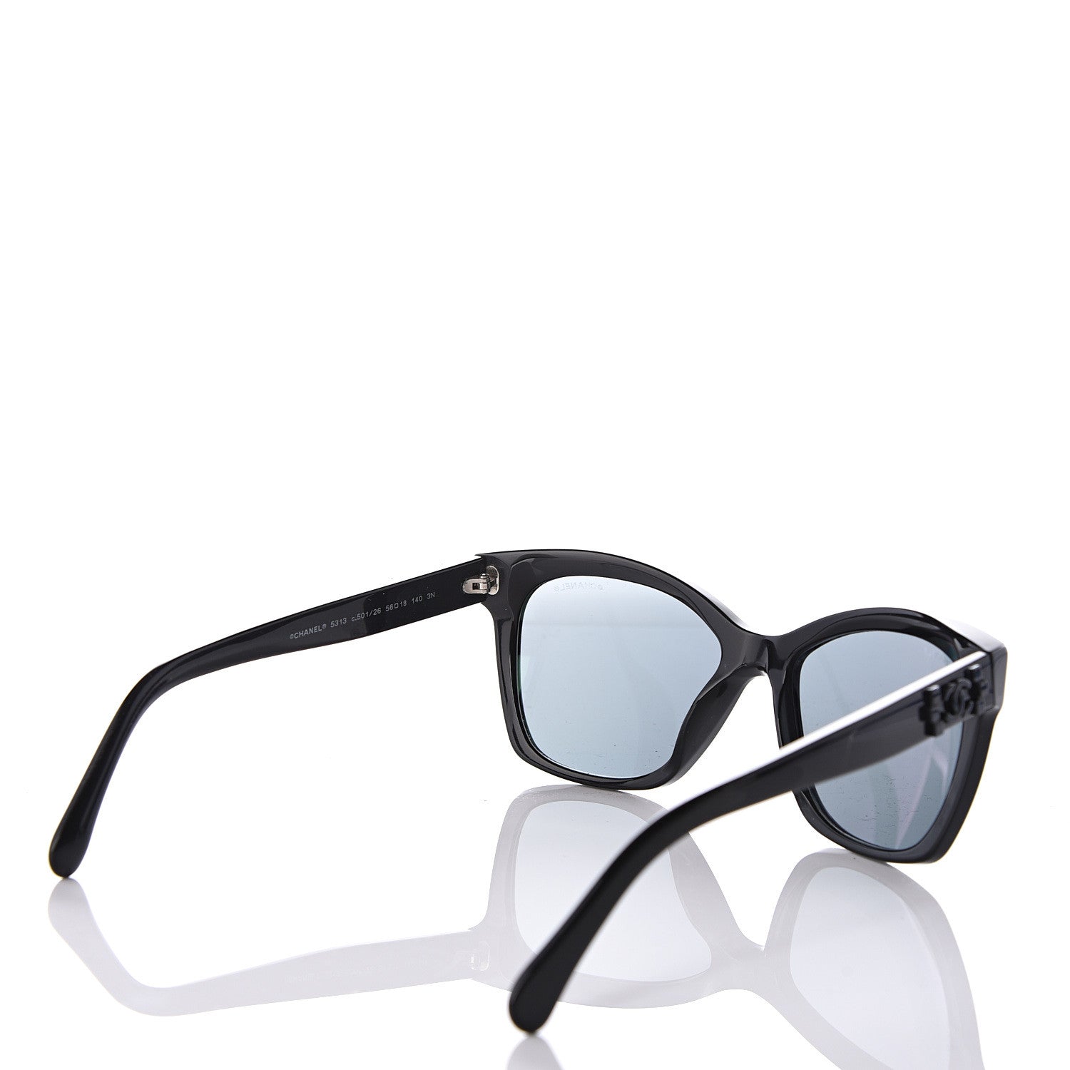 Chanel CC Butterfly Signature Sunglasses 5313 Black 4 of 8