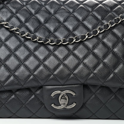 Chanel Calfskin Quilted XXL Travel Flap Bag Black 9 of 9