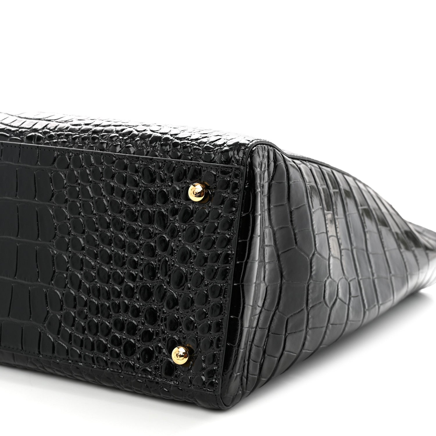 Chanel Calfskin Crocodile Embossed Archetype Large Shopping Tote Black 10 of 10