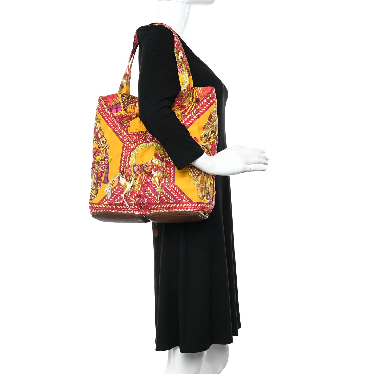 Buffle Gala Silky Pop La Danse du Cheval Marwari Shopper Tote Marron