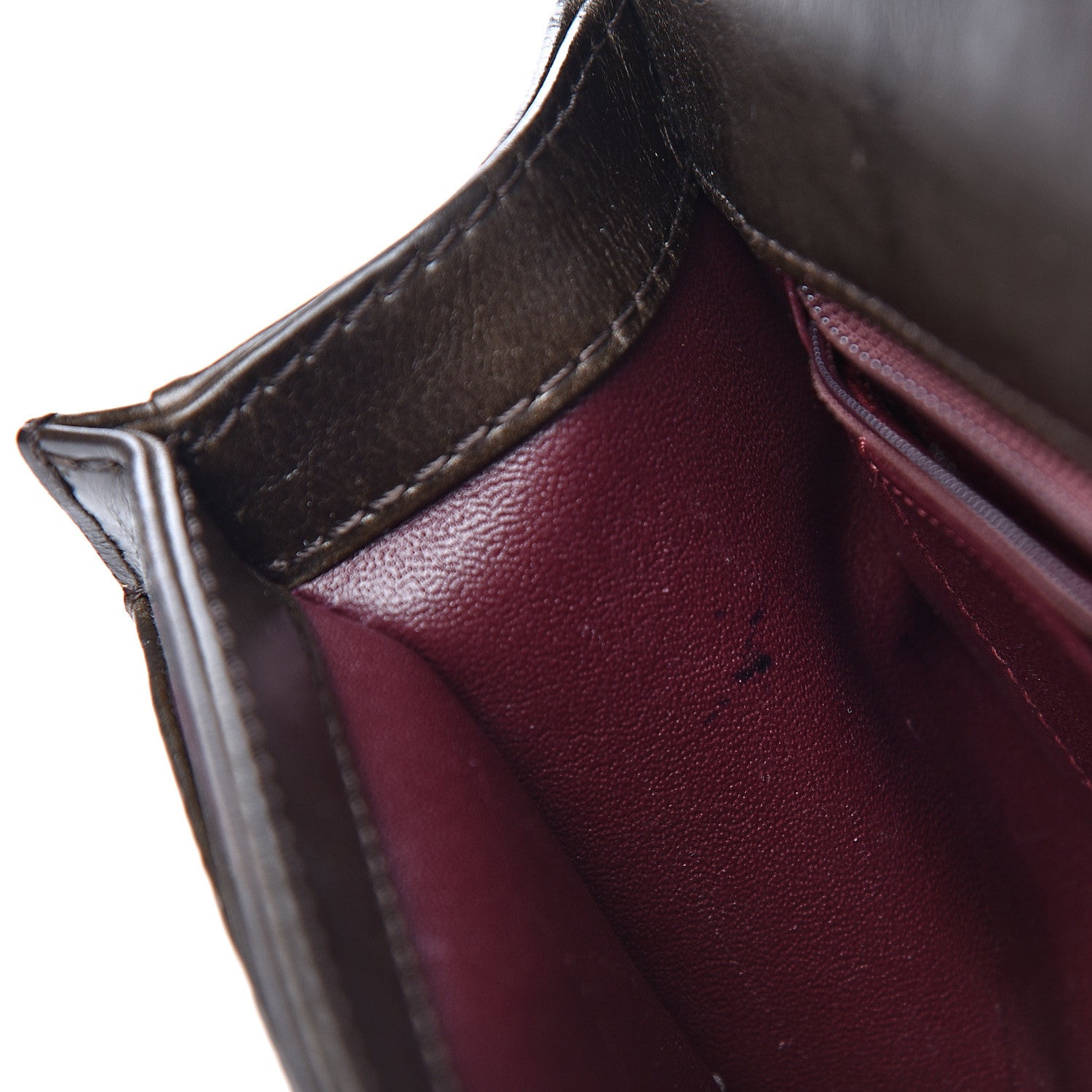 Chanel Calfskin Embossed Medium Flap Brown 14 of 20