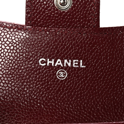 Chanel Caviar Quilted Flap Card Holder Wallet Burgundy 6 of 9