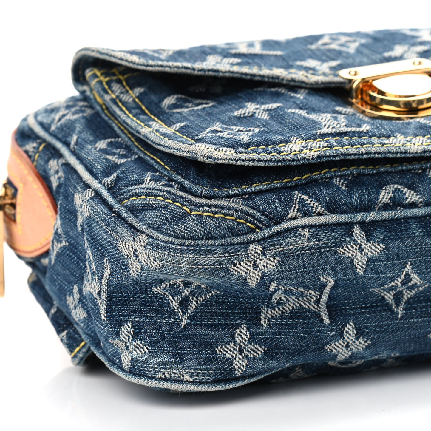Monogram Denim Bum Bag Blue