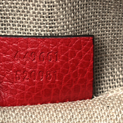 Gucci Dollar Calfskin Small GG Charm Dome Bag Red 7 of 9