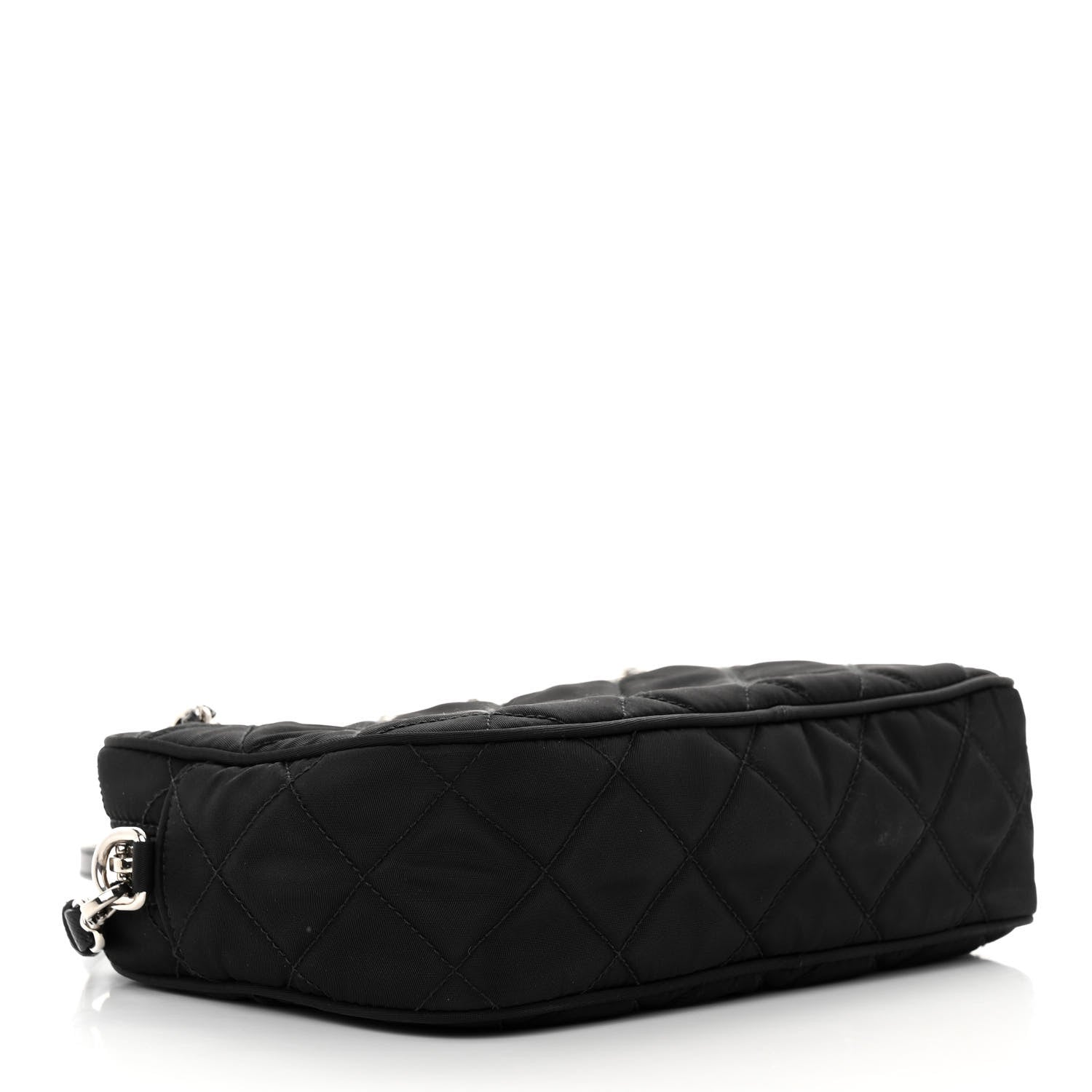 Prada Nylon Tessuto Impuntu Quilted Bandoliera Crossbody Bag Black 4 of 10