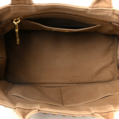 Prada Canapa Crystal Studded Tote Tobacco 4 of 13