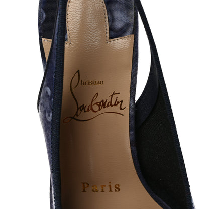 Christian Louboutin Denim Tie Dye Punk Hall Slingback Flats 37 Navy Multicolor 7 of 7