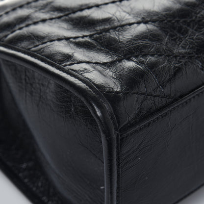 Saint Laurent Crinkled Calfskin Matelasse Monogram Medium Niki Shopper Tote Black 19 of 22