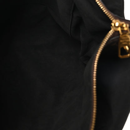 Louis Vuitton Monogram Flower Zipped Tote MM Black 5 of 9