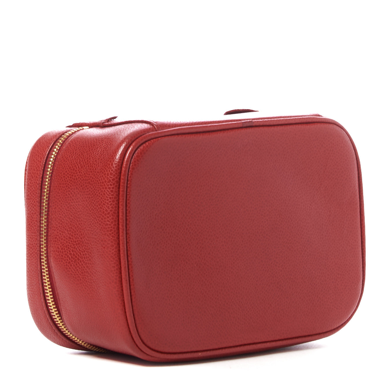 Chanel Caviar Vanity Cosmetic Case Red 3 of 9