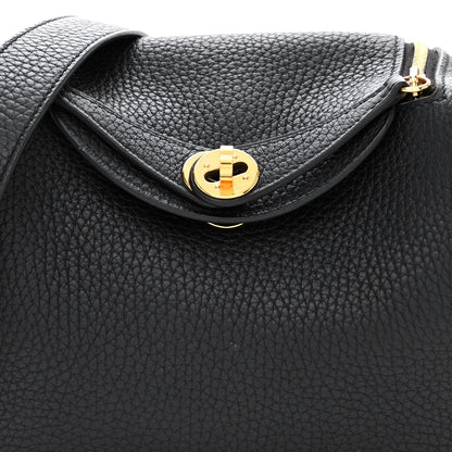 Hermes Taurillon Clemence Mini Lindy 20 Black 8 of 11
