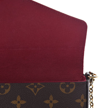 Louis Vuitton Monogram Pochette Felicie Chain Wallet Fuchsia 13 of 14
