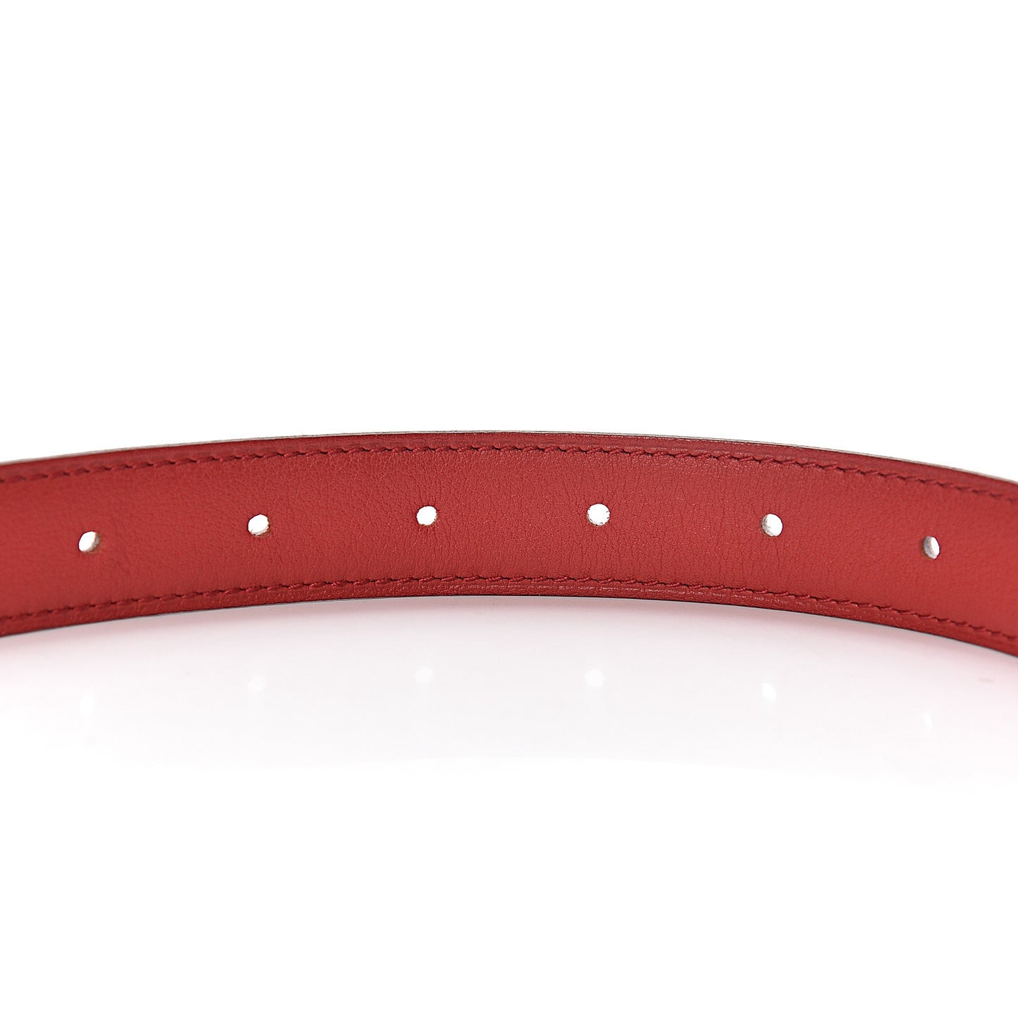 Epsom Swift 24mm Constance H Belt 100 White Rouge Vif