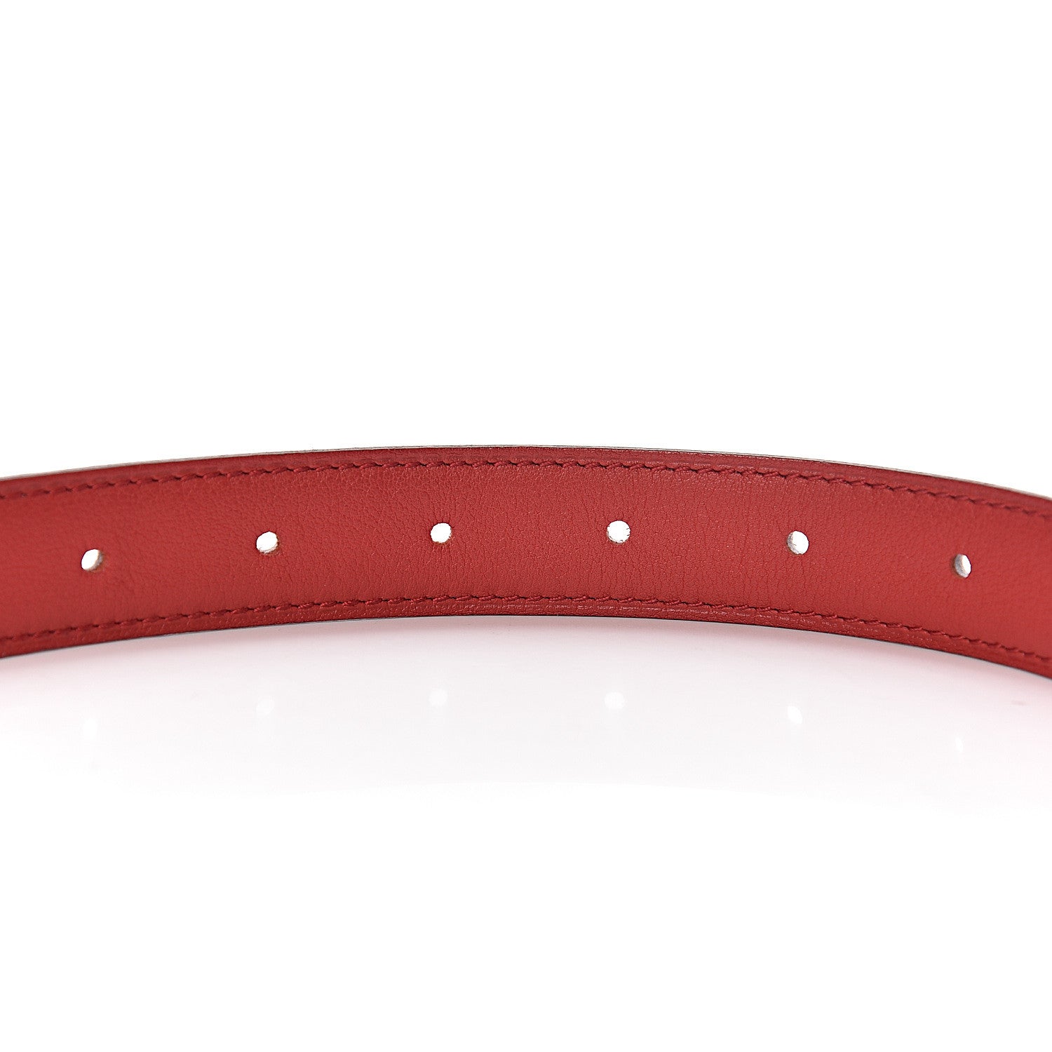 Hermes Epsom Swift 24mm Constance H Belt 100 White Rouge Vif 5 of 8
