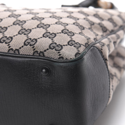 Gucci Monogram Small Bamboo Tote Navy 9 of 13